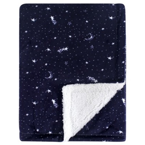 Yoga Sprout Baby Mink and Faux Shearling Plush Blanket, Moon, One Size