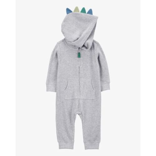 Baby Dinosaur Cotton Blend Long-Sleeve Jumpsuit - Grey - Carter's | Carter's