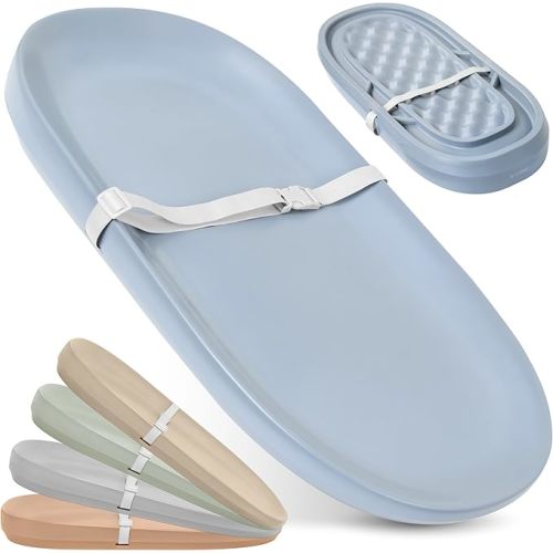 Waterproof Baby Changing Pad - Easy to Clean, Lightweight & Portable - Large Foam Cushion for Comfort - Jool Baby (Blue)