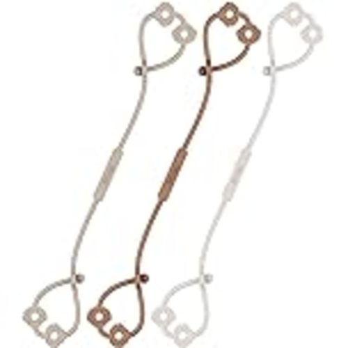 3PK Stretchable Silicone Pacifier Clips for Strollers, High Chair, Cribs, Bags (Sand/Clay/Light Grey)