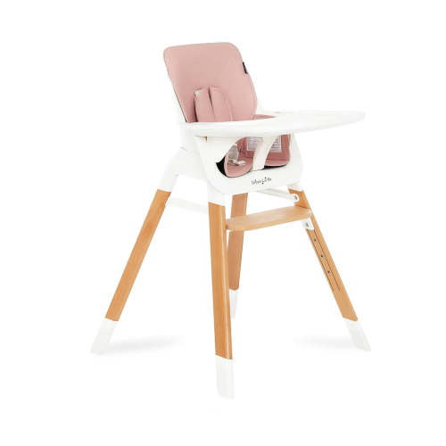 Dream On Me Nibble 2-in-1 wooden Highchair in Pink