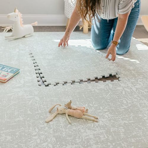 Little Landings Baby Play Mats for Floor - Eden (4x6ft) - Premium EVA Foam Play Mat for Babies & Toddlers - Perfect for Tummy Time, Crawling, Playroom - Stylish & Comfortable Kids Play Mat
