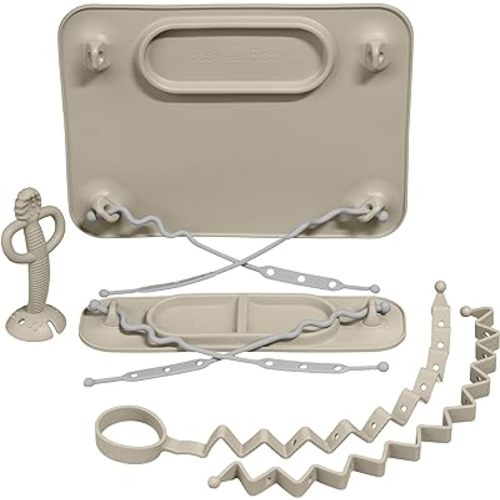 Amazon.com: BUSY BABY Gift Bundle – All-in-One Start-Up Kit for New Parents – Keeps Baby's Things Off The Ground – Food Grade Silicone – Dishwasher Safe – Tan : Baby