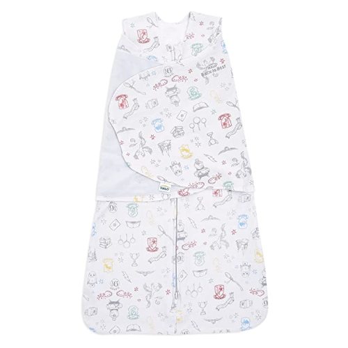 HALO 100% Cotton Sleepsack Swaddle, 3-Way Adjustable Wearable Blanket, TOG 1.5, Harry Potter Enchanted, Newborn, 0-3 Months