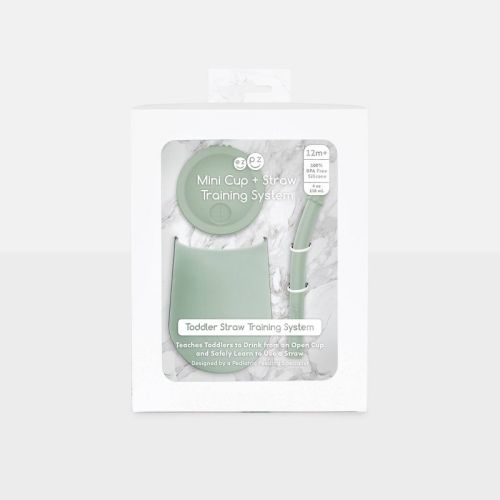 Ezpz Mini Cup + Straw Training System - 4oz - Sage