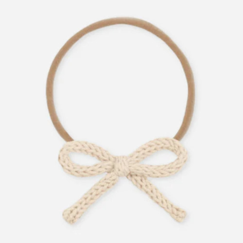Crochet Bow -  Oat Headband