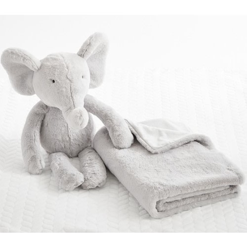 Plush Elephant Stuffed Animal and Blanket Set | Pottery Barn Kids
