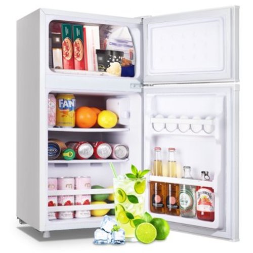 Tacool 2.4 Cu.ft Mini Fridge with Freezer, Apartment Size Refrigerator, White, New
