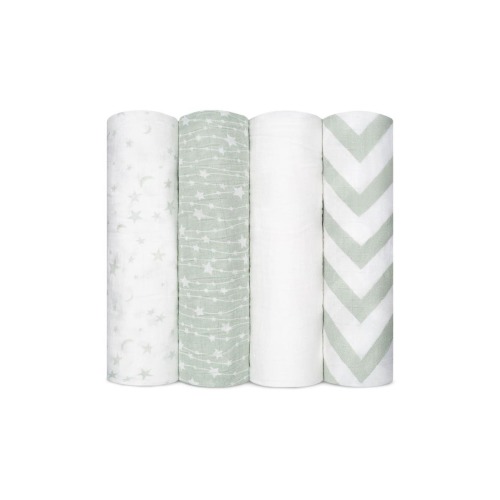 Muslin Swaddle Blankets, 4 Pack
