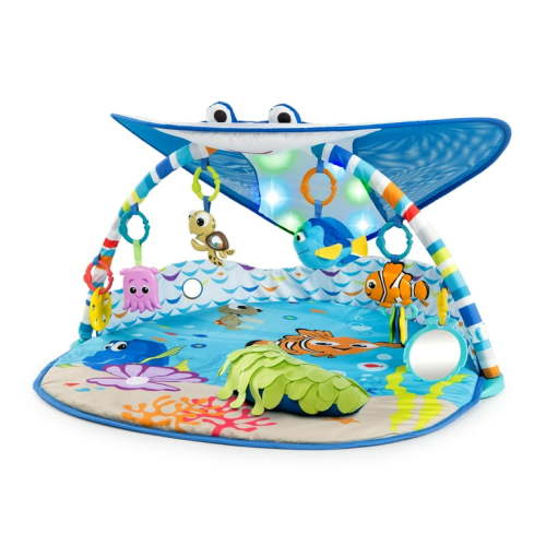 Bright Starts Disney Baby Finding Nemo Mr. Ray Infant Playmat & Newborn Activity Gym