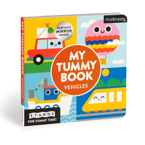 My Tummy Book Vehicles: High-contrast Fold-out Book That Stands For Tummy Time, Baby-safe Mirror Inside! Book By Mudpuppy, (Hardcover) | Indigo