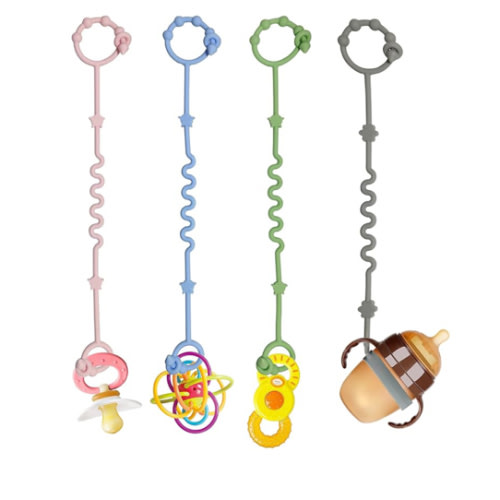 Toy Straps for Baby,RTMOK Silicone Setpacifier Clip,Applies to Car Seat Toy,Teether Toy,High Chair,Stroller Accessories,Baby Toy Clips,Cribs,Rocking Chair