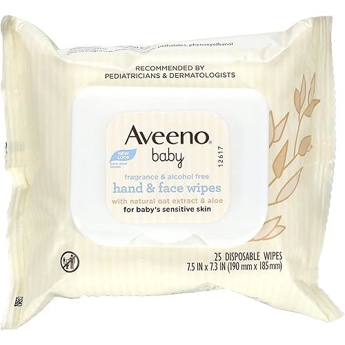 Aveeno Aveeno Baby Wipes 25 Count Sensitive (4in), 25 Count