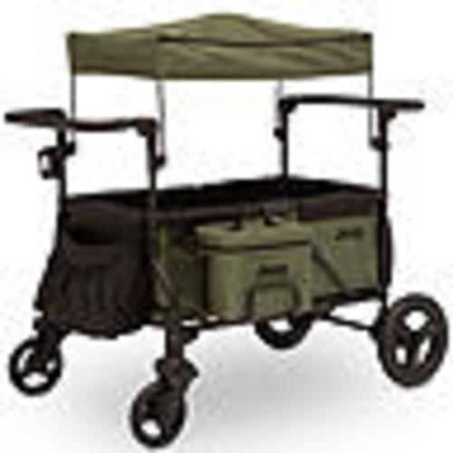 Jeep Deluxe Wrangler Stroller Wagon + Accessories Black/Green - Sam's Club