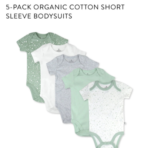 5-Pack Organic Cotton Short Sleeve Bodysuits | Honest Baby Clothing