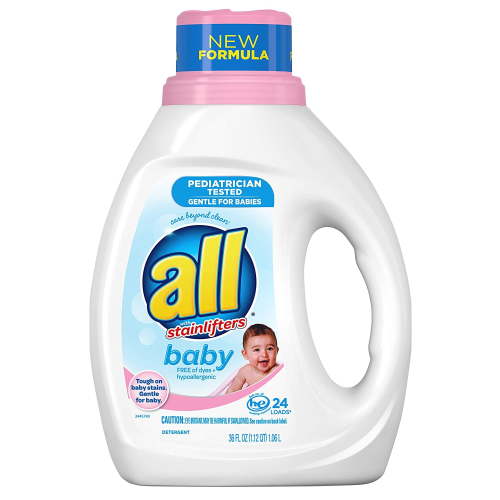 All Liquid Laundry Detergent, Gentle for Baby, 24 Loads, 30 fl oz