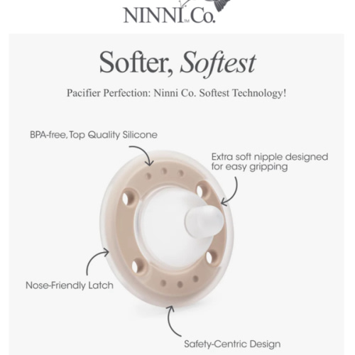 Ninni Pacifier Petal Pink 2 Pack