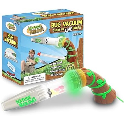 Nature Bound Bug Catcher Toy, Eco-Friendly Bug Vacuum, Catch and Release Indoor/Outdoor Play, Ages 3 to 12, Complete Kit for Kids (Upgraded Style)
