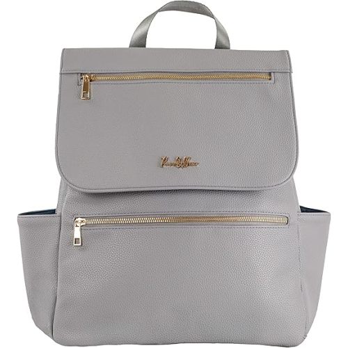 Vegan Leather Baby Backpack, with Front Zip Pocket (Chocolate)