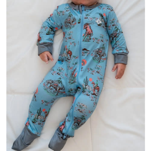 Baby Zip Up - Cowboy Up - Blue – BURLEBO