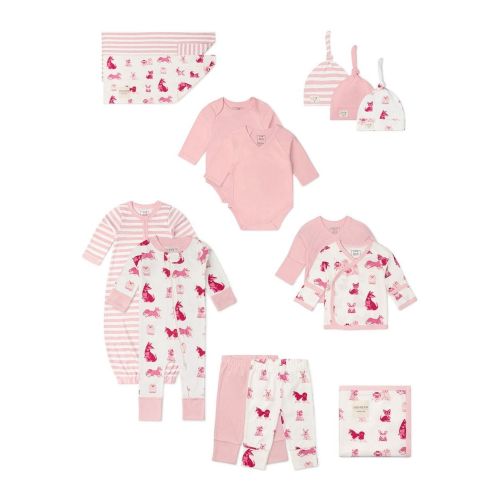 Paris Hilton x Monica + Andy Organic Cotton Baby 14 Piece Gift Box Set, Sizes Preemie- 0/3 Months