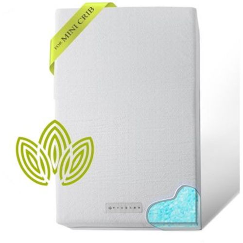 Modera Baby Organic Cotton Dual-Sided Mini Crib Mattress (38"x24"x3") - WHITE