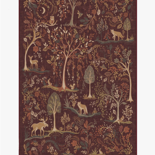Wilder Burgundy Multicolor Rug | Ruggable