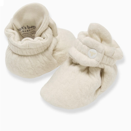 Organic Cotton Quilted Bee Baby Booties - Oat – Burt's Bees Baby