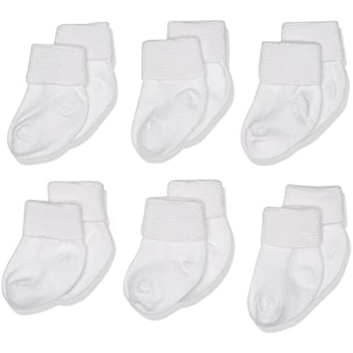 Jefferies Socks Baby Boys' Turn Cuff Bootie 6 Pair Pack (3 - 12 mo size)