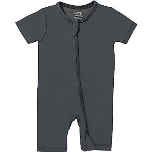 GUISBY Rayon made from bamboo Baby Pajamas Short Sleeve Footless Rompers 2 Way Zipper Sleeper for Baby