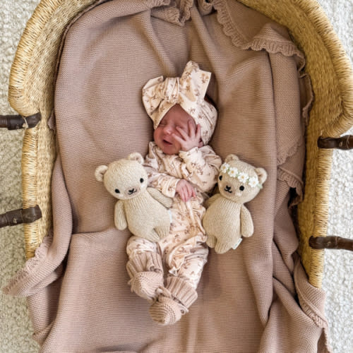 Frill Zip Romper | Paisley Coffee – Little and Fern