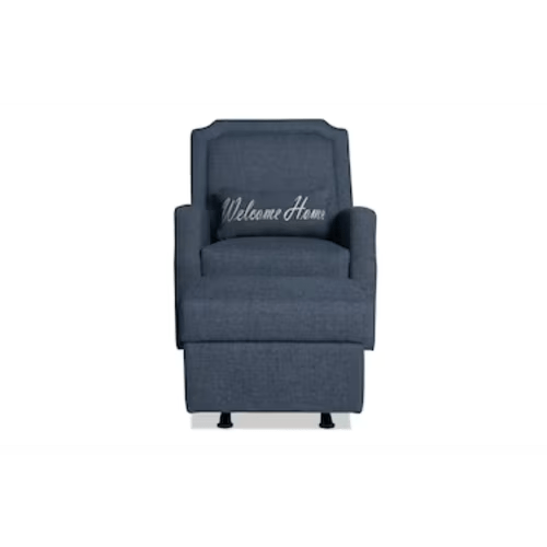 Storybook Navy Swivel Glider & Ottoman