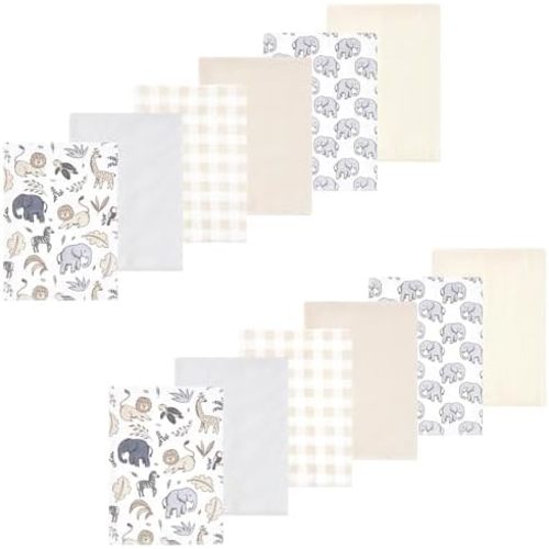 Luvable Friends Hudson Baby Flannel Burp Cloths 12pk Set