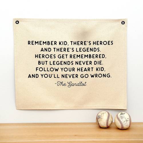 The Sandlot Canvas Flag | Boys Room Decor | Canvas Banner