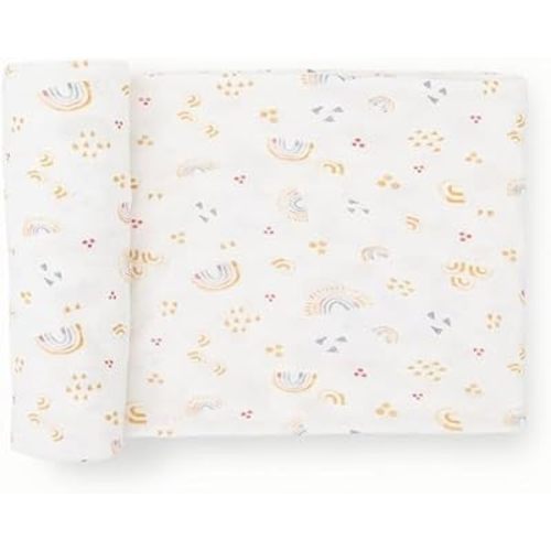 Little Unicorn Stretch Knit Swaddle Blanket Rainbows