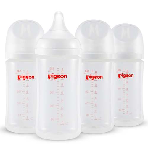 PP Wide Neck Baby Bottle 4 packs, 8.1 Oz (3+ months)