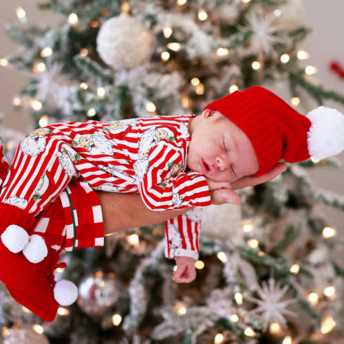 Santa Claus Lane Zipper Footie