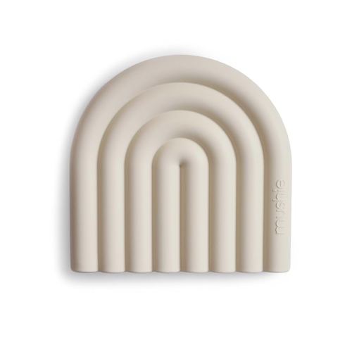mushie Silicone Baby Teether Toy | Rainbow (Shifting Sand)