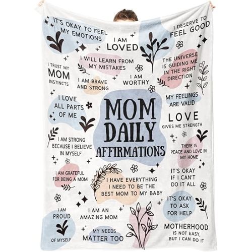 BaubleDazz New Mom Gifts Blankets, Pregnancy Postpartum Gender Reveal First Time Mommy Present, Mothers Day Birthday Gifts for Mom(50"X 60")
