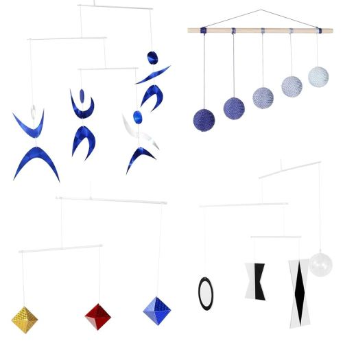 Set of 4X Montessori Mobile, Gobbi Mobile, Munari Mobile, Dancer Mobile, Octahedron, Mobile Bebe, Hanging Mobile, Montessori Materials