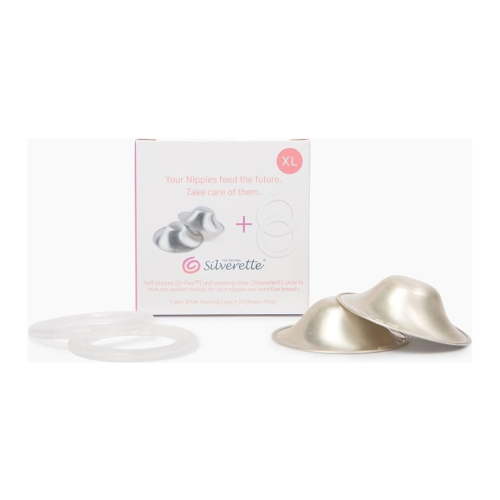 Silverette Original Silver Nursing Cups - Extra Large + O Feel rings