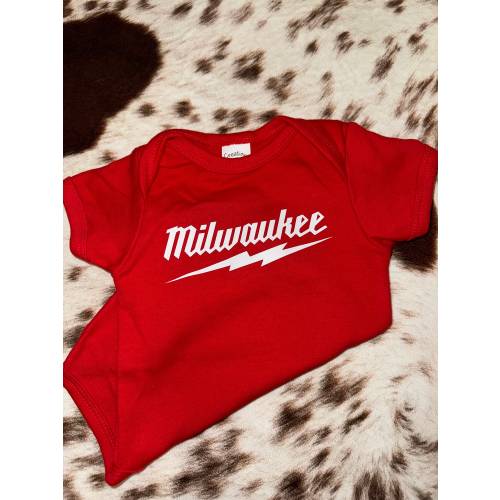 Milwaukee tool inspired onesie