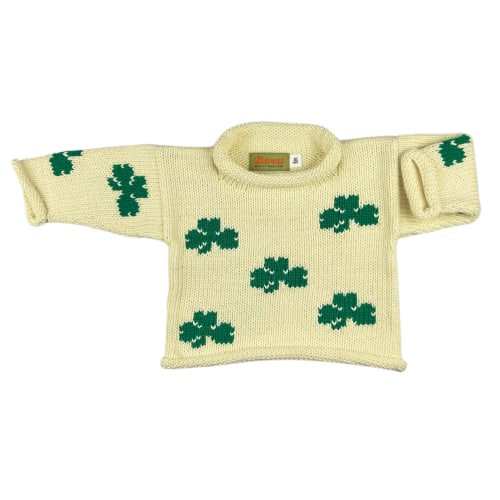 Roll Neck Shamrock Sweater | Caline for Kids