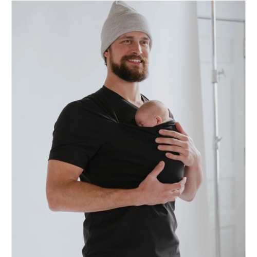 Lalabu Dad Shirt | Original Babywearing T-Shirt with Kangaroo Pouch | Baby Wrap Carrier for Newborns & Infants | Baby Wrap Carrier for Newborns | Essential for new Dads