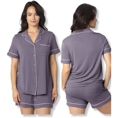 Kindred Bravely Clea Maternity Pajamas & Postpartum Lounge Sets for Women, Short Sleeve Nursing Pajamas