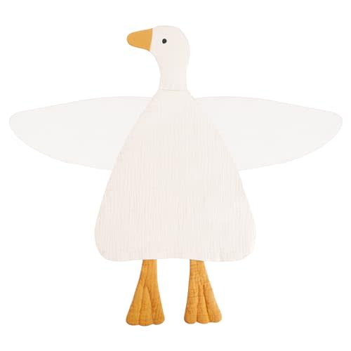 Baby Toys Lovey Blanket Soft Duck Blankets for Newborn Essentials 0-6 Months, Sensory Stuffed Animal Security Blanket for Boys and Girls (Cream, Duck)