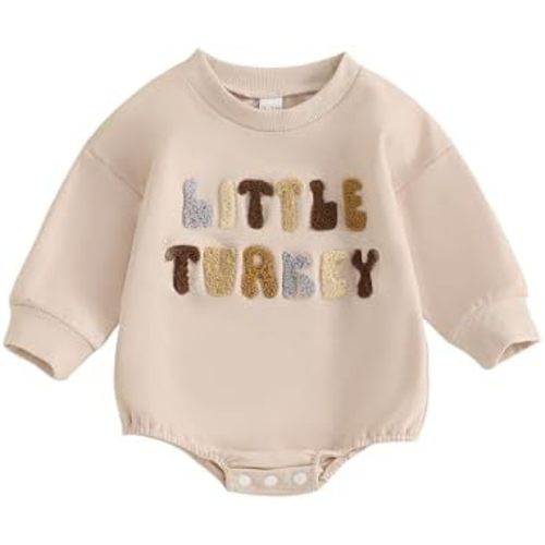 Infant Baby Boy Girl Fall Winter Clothes Oversized Sweatshirt Romper Long Sleeve Bubble Romper 3 6 9 12 18 Months