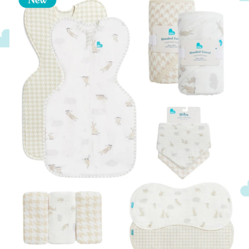Newborn Ultimate Starter Bundle | Swaddle Up x2, Towel x2, Wash Cloth, Burp Cloths, Bibs | Houndstooth