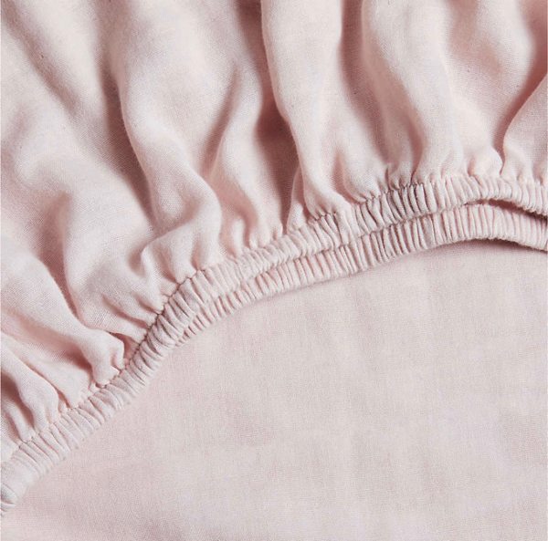 Supersoft Lilac Rose 100% Organic Cotton Gauze Baby Crib Fitted Sheet