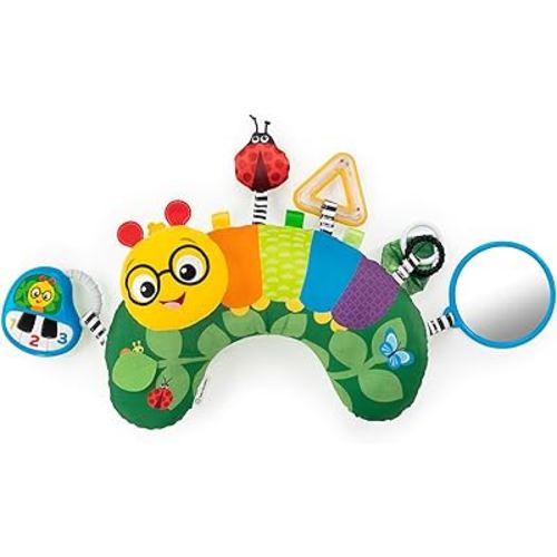 Baby Einstein Cal-a-Pillow Tummy Time Activity Pillow, Multisensory, Cal The Caterpillar, Ages 0+ Months